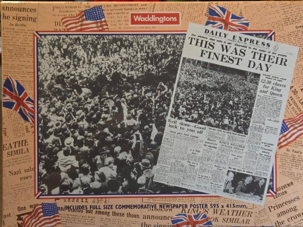 WADDINGTONS SPECIAL EDITION VE DAY 1000 PC PUZZLE + FREE COMMEMORATIVE NEWSPAPER POSTER NEW SEALED