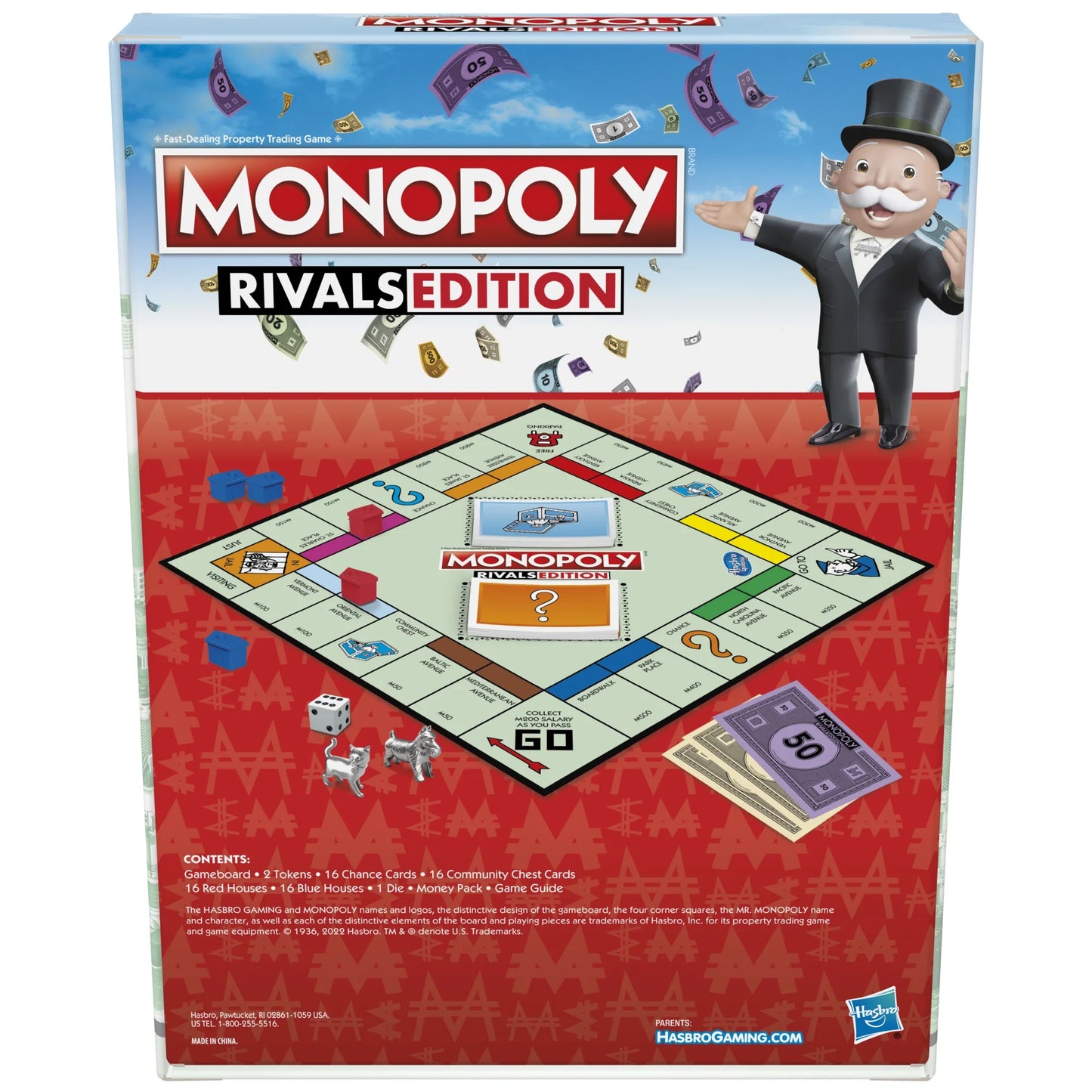 Hasbro monopoly rivals edition 2 player game of trading properties 8+ new sealed