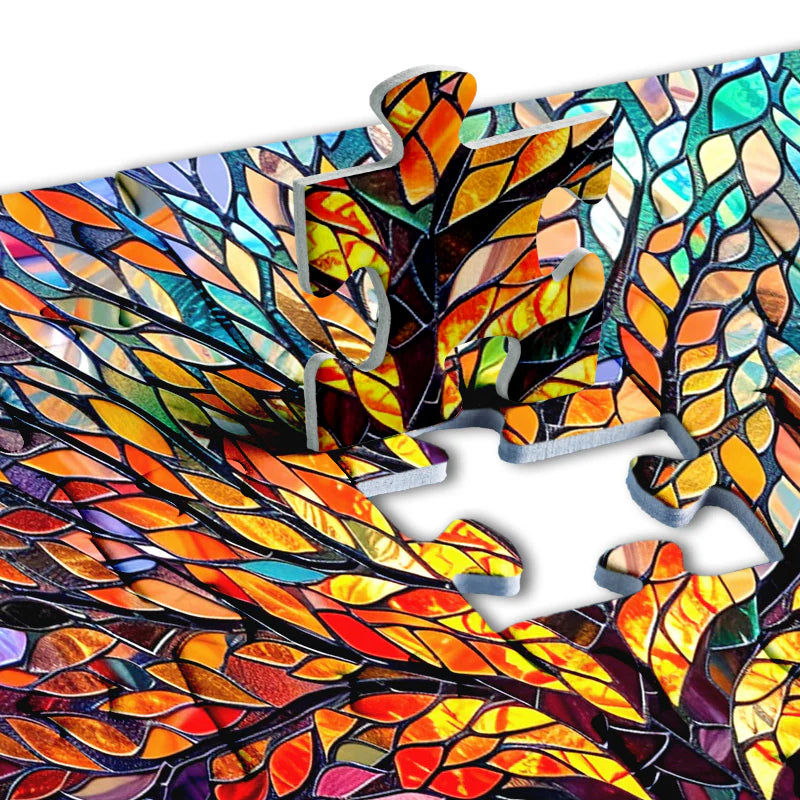 Pickforu Mosaic Tree of Life 1000 PC Puzzle. Stained Glass Work of Art 50x70cm Adult puzzle. new factory Sealedd