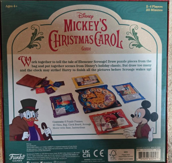 Disney Mickey’s Christmas Carol Game by Funko Games - New Factory Sealed - 2022