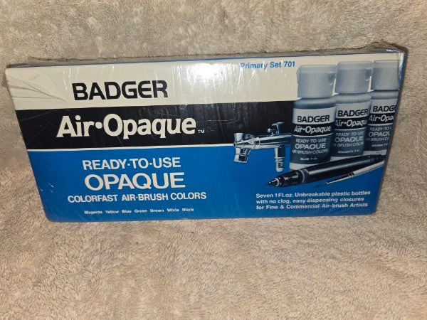 NOS Vintage Badger Air-Opaque Primary Set 701 - Factory Sealed 30th Anniversary