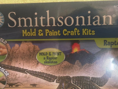 Smithsonian Raptor Skeleton Mold & Paint Craft Kit – New Sealed – Made in USA