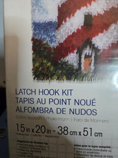 Wonderart Caron Sailors Beacon Latch Hook Kit Lighthouse Rug Sealed 15x20 426158