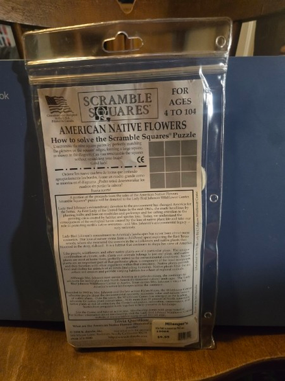 American Native Flowers  - Scramble Squares Perhaps the worlds most challenging 9-piece brainteaser puzzles 1998 new sealed (Copy) (Copy)