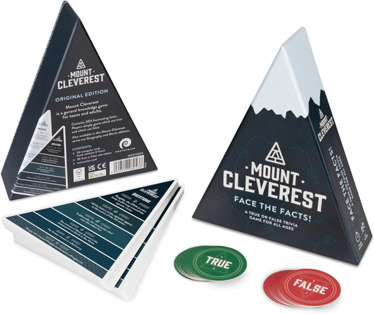 Mount Cleverest Face the facts true - false family party game kids-adults trivia