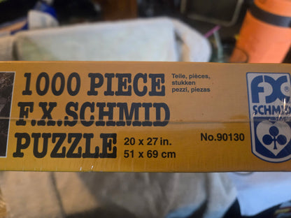 Vintage FX Schmid Silver Belle Run 1000 Pc Puzzle Ted Blaylock Sealed Train 1995