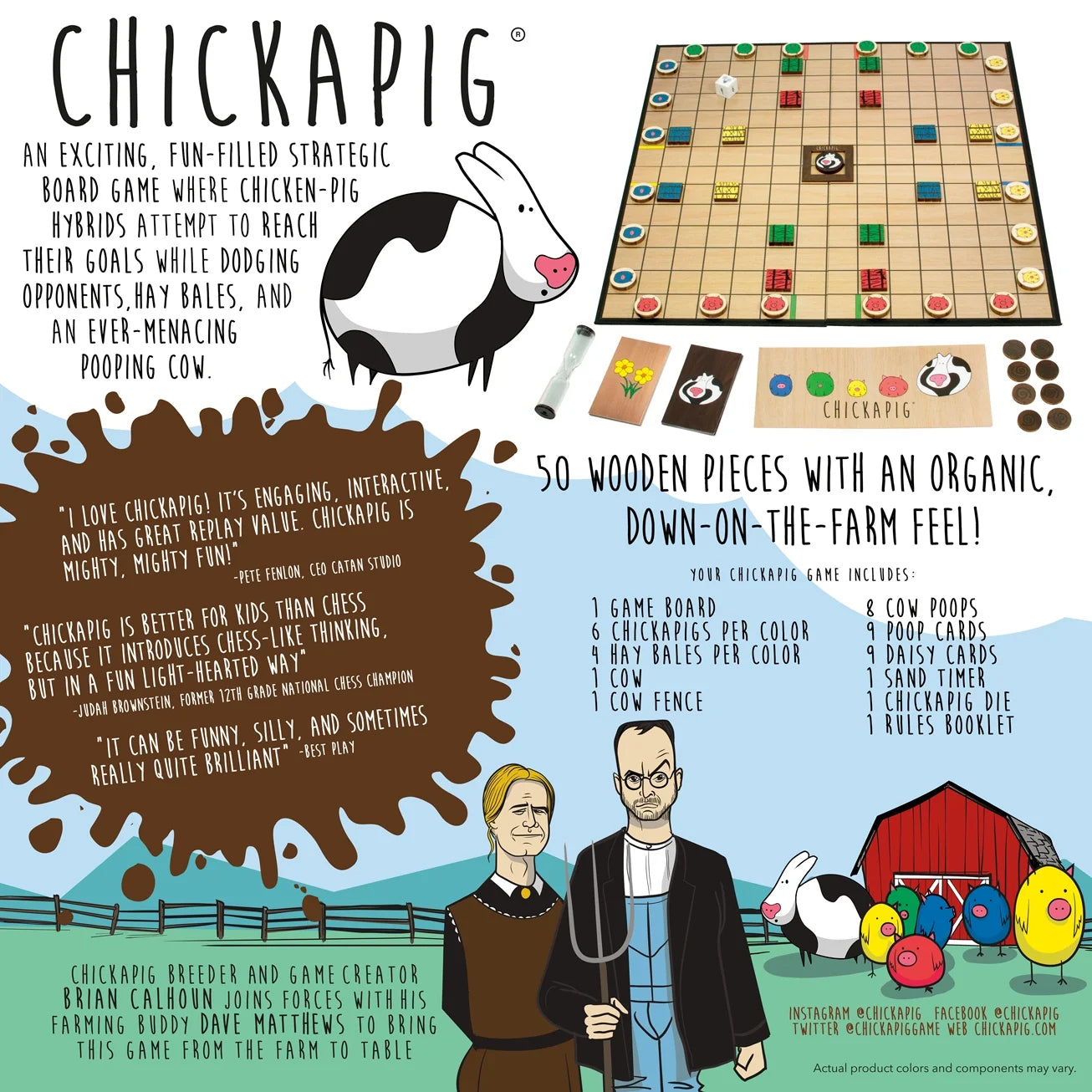 Buffalo Games Chickapig Strategic Family Board Game 2-4 Players Ages 8+ NEW SEALED