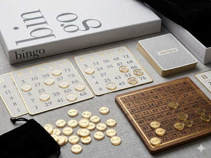 West Emory Bingo Board Game Set Brand New Factory Sealed Modern Gold Foil Accent