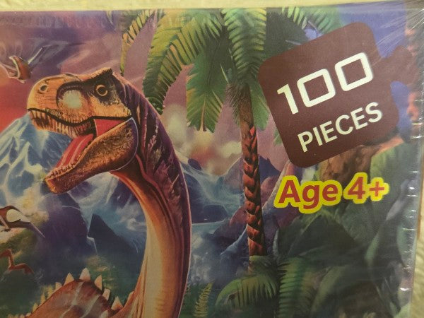 TOCHILD Dinosaur Jigsaw Puzzle for Kids 100 Piece New Sealed Ages 4+ T-Rex 15x11