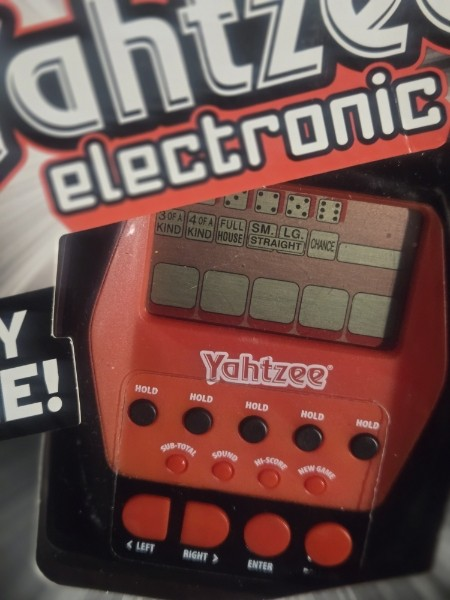 Yahtzee Electronic Hand-Held Portable Game Red & Black A2125 Hasbro 2012 New in box