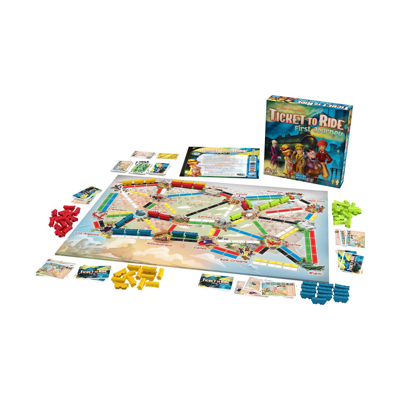 2021 Ticket To Ride - First Journey -Days Of Wonder Kids Learning Game 80 Trains Included. New Sealed