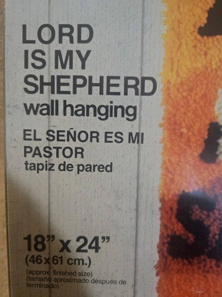 New in Sealed Box Malina The Lord is My Shepherd Wall Art Latch Hook Kit #25/31