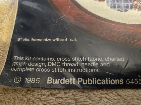 &nbsp;Vintage 1985 Dale Burdett Cross Stitch Kit Dresden Plate Home Sweet Home CK232