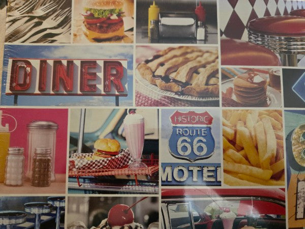 Re-marks Route 66 Jigsaw Puzzle 1500 Piece Americana Diner Collage Sealed New