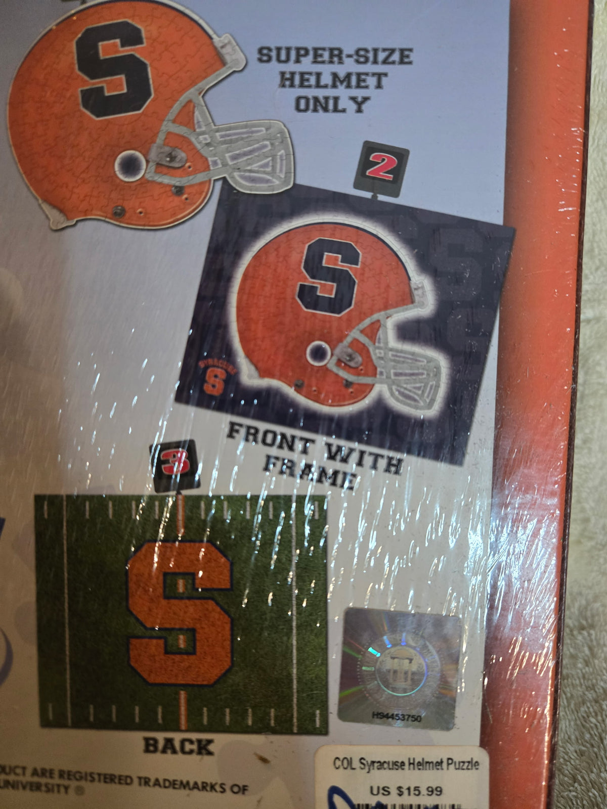 Syracuse Orange Football Helmet 3 in 1 TRI-a-puzzle Jigsaw Puzzle 350 Pc New Late For The Sky