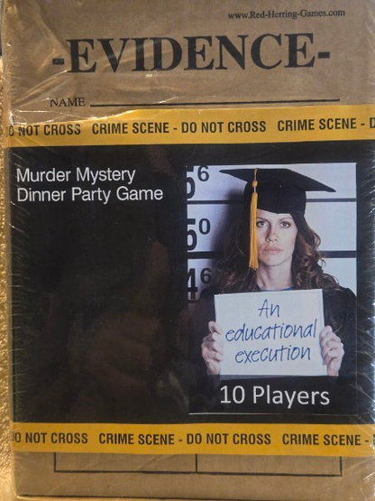 AN EDUCATIONAL EXACUTION - MURDER MYSTERY DINNER PARTY GAME FOR 10 PLAYERS RED HERRING GAMES NEW SEALED