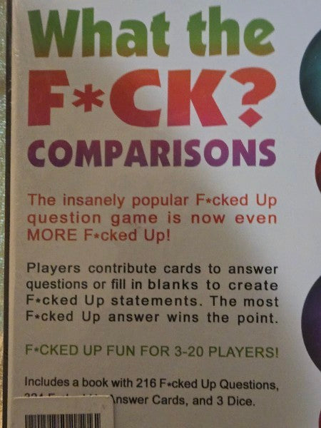 What the F*CK? Comparisons Party Board Game – Factory Sealed 2014 Kheper Games