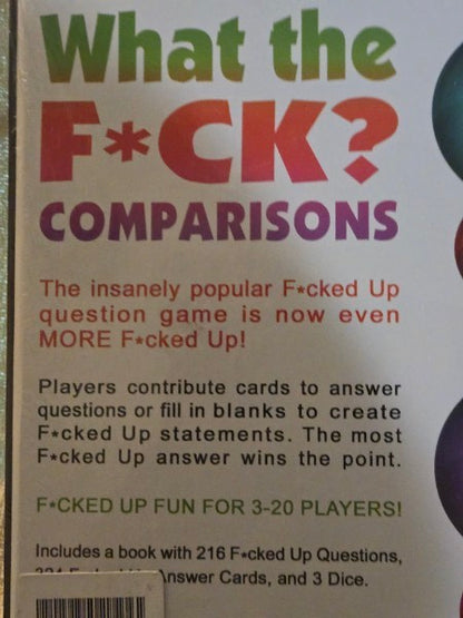 What the F*CK? Comparisons Party Board Game – Factory Sealed 2014 Kheper Games