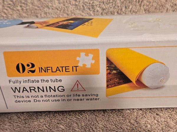 Share Lavievert Yellow Puzzle Roll-Up Mat W/ Inflatable Tube - New (Distressed Box)