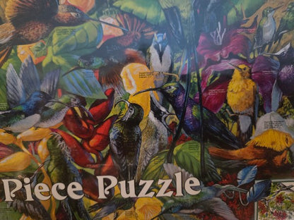 White Mountain Puzzles Hummingbirds 1000 Piece Jigsaw Puzzle 24x30 Vintage 2005