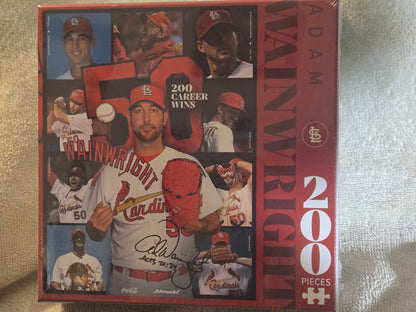Adam Wainwright St. Louis Cardinals 200 Career Wins 200 Piece Puzzle Factory Sealed Stadium Giveaway