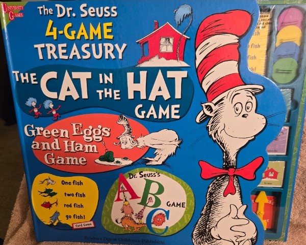 Dr. Seuss 4-Game Treasury - University Games (2003) - NEW/SEALED PIECES