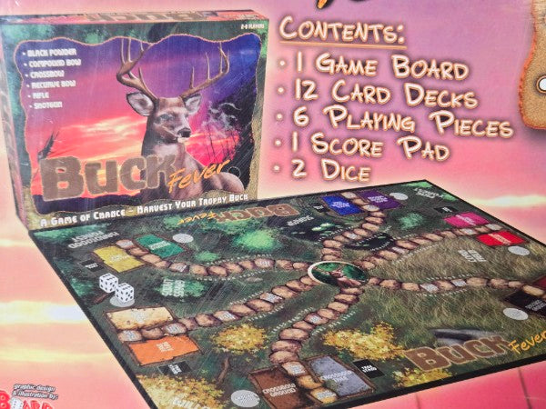 Buck Fever Board Game Hunting Strategy Chance 2007 New Factory Sealed 2-6 Players