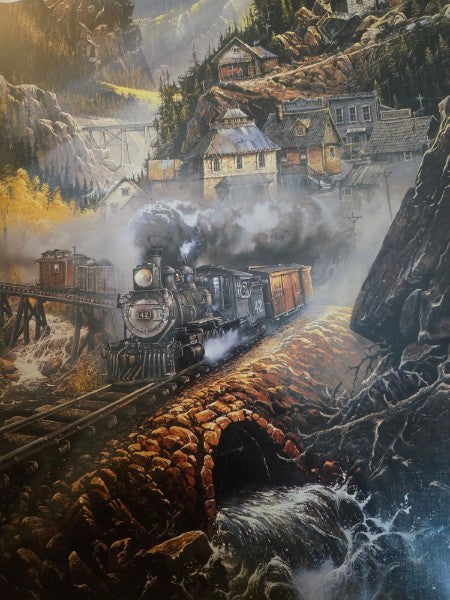 Vintage FX Schmid Silver Belle Run 1000 Pc Puzzle Ted Blaylock Sealed Train 1995
