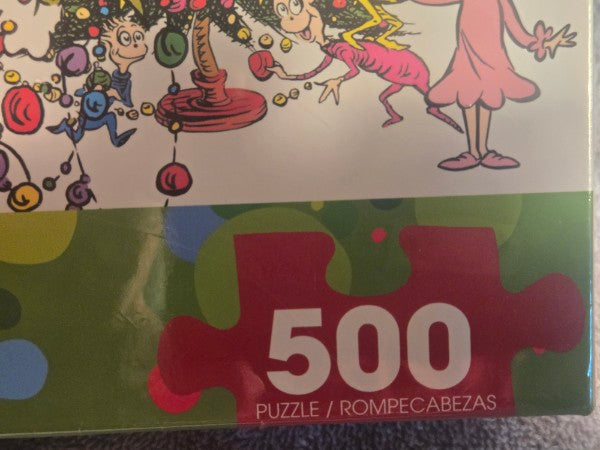 Dr. Seuss The Grinch Stole Christmas 500 Piece Puzzle Aquarius New Sealed 2025