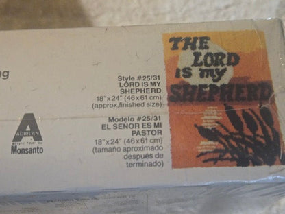 New in Sealed Box Malina The Lord is My Shepherd Wall Art Latch Hook Kit #25/31