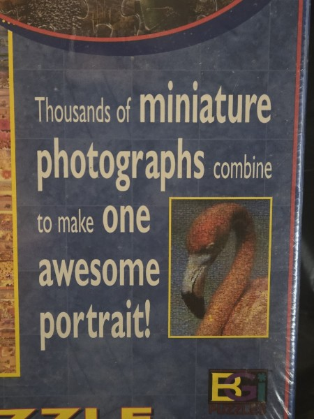 Photomosaics FLAMINGO 1000 Pc Jigsaw Puzzle Robert Silvers NEW SEALED BOX DENT