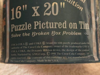 Share Vtg. 1998 Coca-Cola Puzzle in Tin 200 Pc Factory Sealed Norman Rockwell Boy Dog