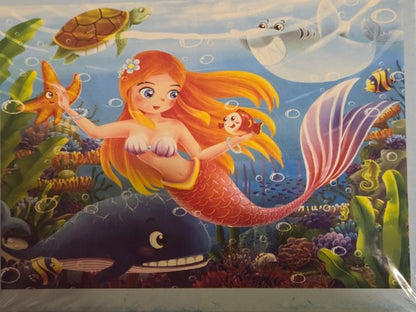 Aoumi Mermaid Jigsaw Puzzle - 100 Pieces -New & Sealed - Colorful Undersea Scene