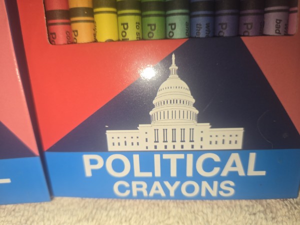 The Original Box of 12 Political Crayons - New Unopened - Novelty Gag Gift TRUMP