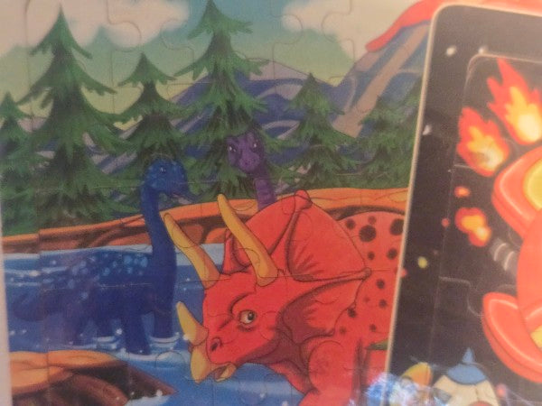 Synarry Wooden Jigsaw Puzzle Set - 4 Pack (Dinosaurs, Space, Animals, Mermaid