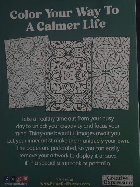 Adult Coloring Book Mindful Moments Volume 8: Stress Relief, Mindfulness, Mandalas, Nature [BRAND NEW/LIKE NEW]