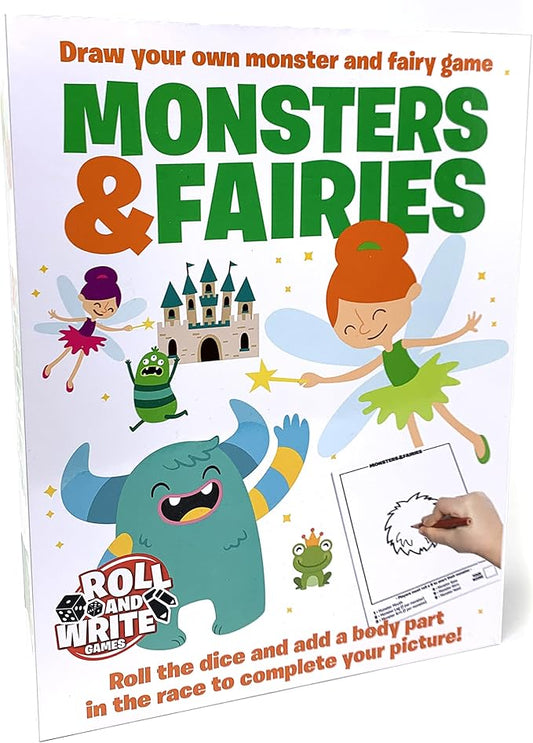 Monsters & Fairies -Draw Your Own Monsters & Fairies Game {Roll And Write Games} new sealed