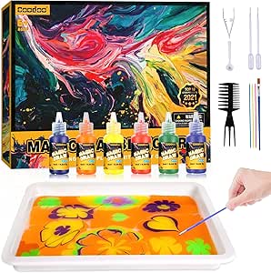 Share Coodoo Magic Marbling Art Kit - 6-Color STEM Craft Set new factory sealed
