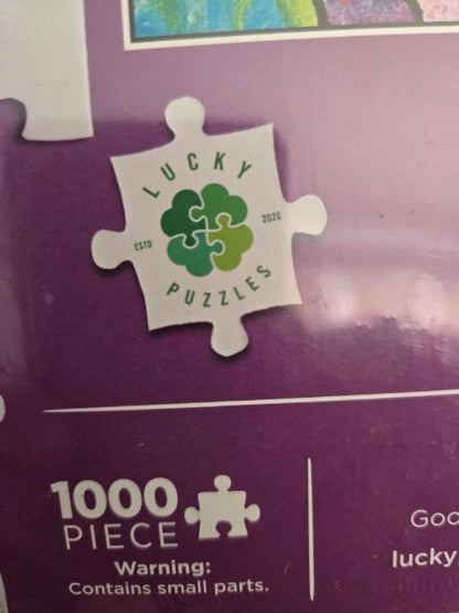 Lucky Puzzles Dean Russo DOG LOVE 1000 Piece Jigsaw Puzzle Artist Series NEW FACTORY SEALED
