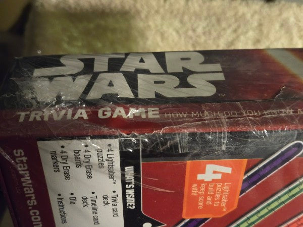 Star Wars Trivia Game – 650+ Questions & Lightsaber Puzzles – New & Sealed