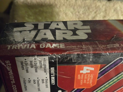 Star Wars Trivia Game – 650+ Questions & Lightsaber Puzzles – New & Sealed