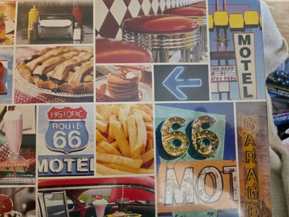 Re-marks Route 66 Jigsaw Puzzle 1500 Piece Americana Diner Collage Sealed New