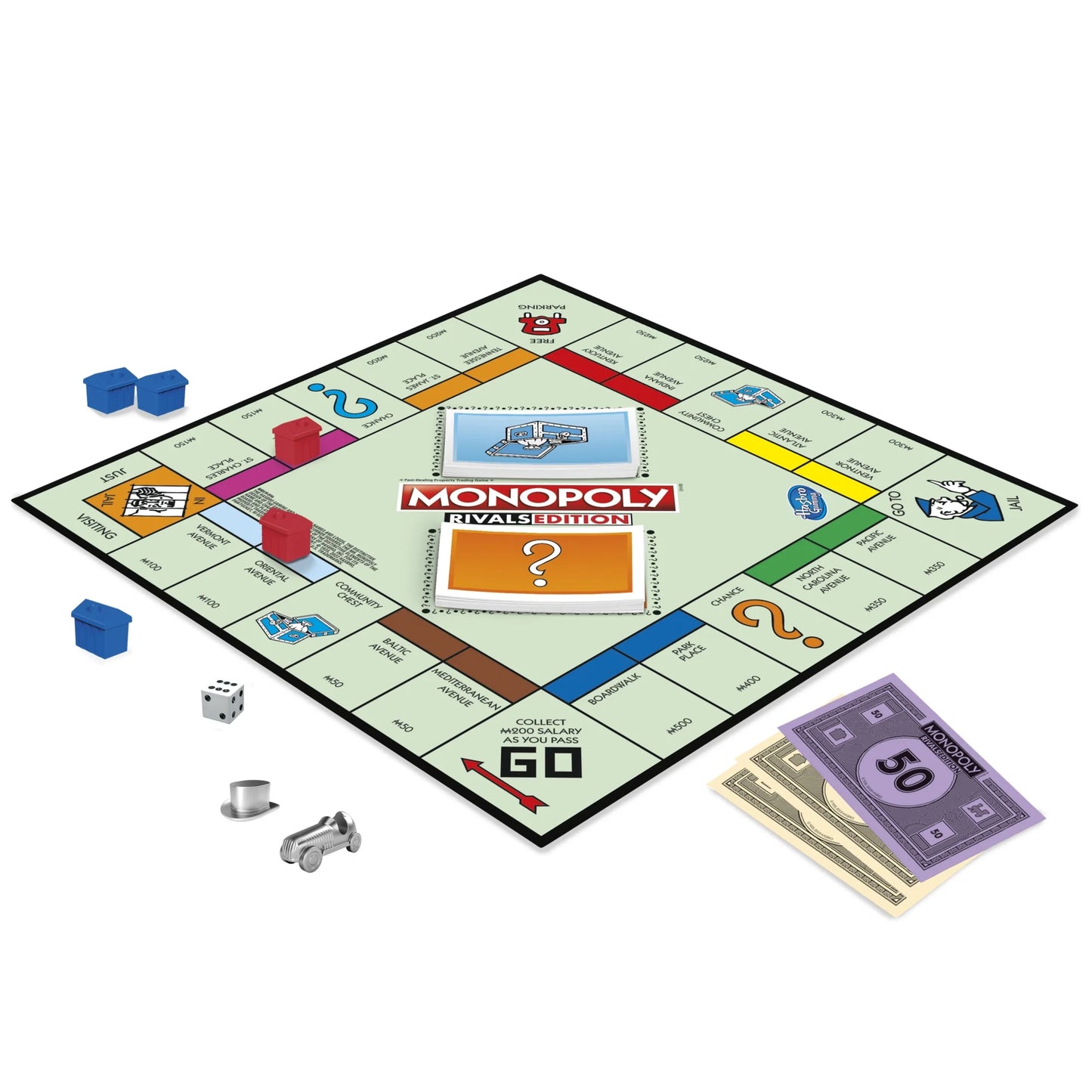 Hasbro monopoly rivals edition 2 player game of trading properties 8+ new sealed