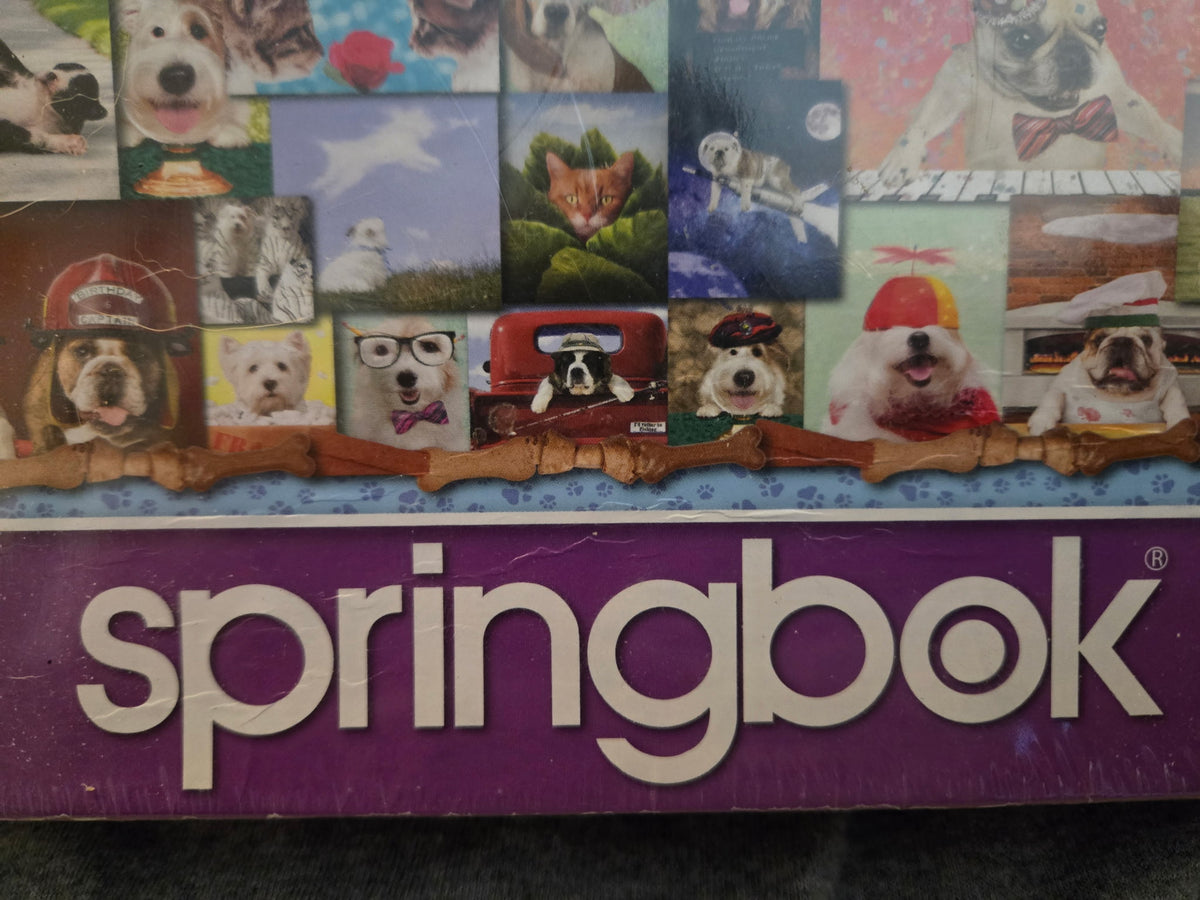 Springbok 1000 Piece Jigsaw Puzzle Animal Quackers Factory Sealed Animals Dogs Cats