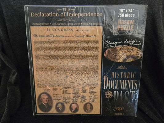 Historic Documents From The Past Declaration Of Independence Jigsaw Puzzle 750 Pc factory sealed