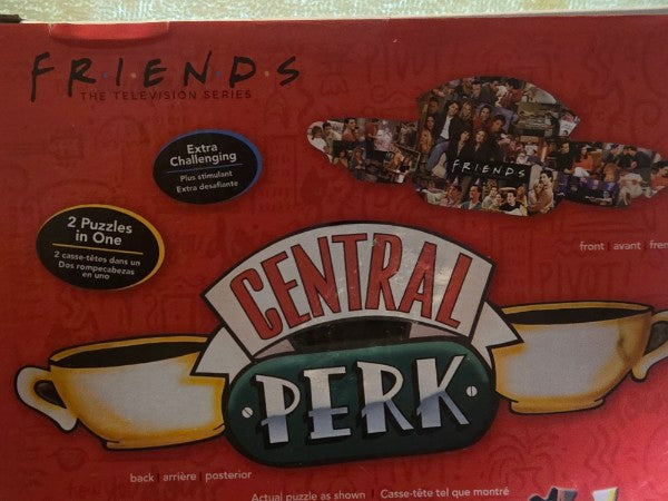 Friends Central Perk 2-Sided Shaped Jigsaw Puzzle 600 Pieces Aquarius New Sealed