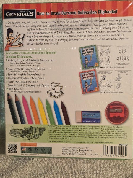 General Pencil Co. Matthew Luhn Cartoon Animation Flipbook Kit - New & Sealed
