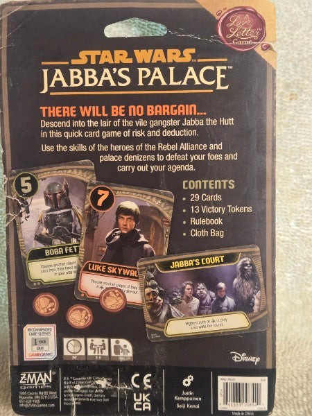 Star Wars Jabba's Palace A Love Letter Game Z-Man Games New Sealed