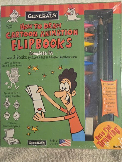 General Pencil Co. Matthew Luhn Cartoon Animation Flipbook Kit - New & Sealed