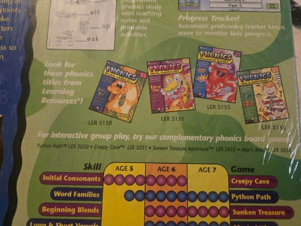NEW Sealed! Learning Resources Python Path Phonics CD-ROM Software LER 5150 Win/Mac